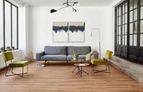 Vinyl floor/wallpape/false ceiling/office blinds/frosted paper/wooden