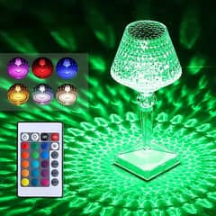 Rise Diamond Table Touch Lamp Crystal Usb Chargeble 0