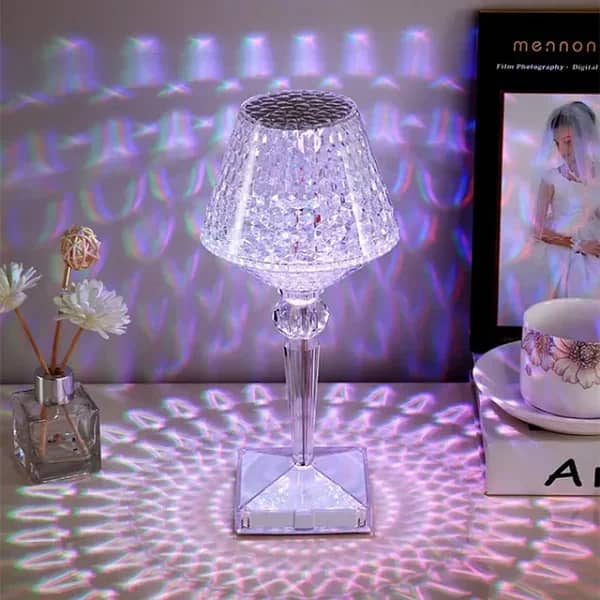 Rise Diamond Table Touch Lamp Crystal Usb Chargeble 5