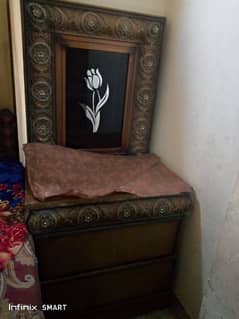 classic bed and beautiful dressing table