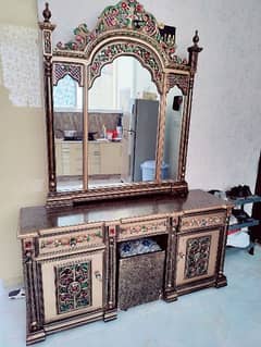 dressing/luxury dressing Table with Mirror/Golden dressing/furniture