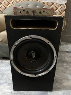 woofer with amp with box
