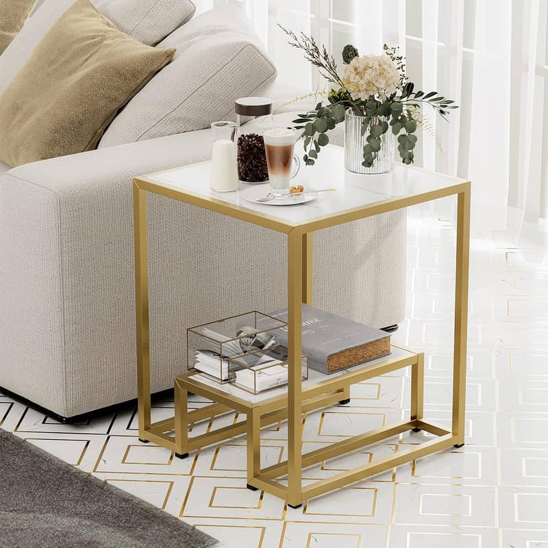 Bedside table End table Nesting Table For Living Room T. V Lounch 15