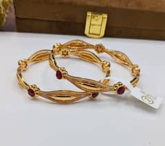 2pc plated gold kara