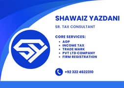 Company Registration/Trade Mark Registration/Tax ConsultanT/NTN/SECP