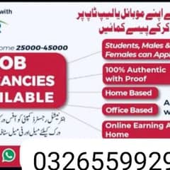 Online Work Available for Male and Female and students
