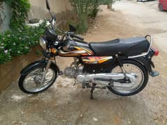 Honda CD 70 model 2022 Karachi number urgent sale(0347-0271716)