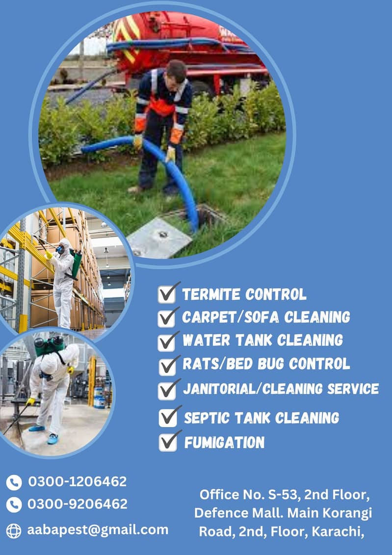 Fumigation services , Pest control , Termite control ,Bed Bugs control 0