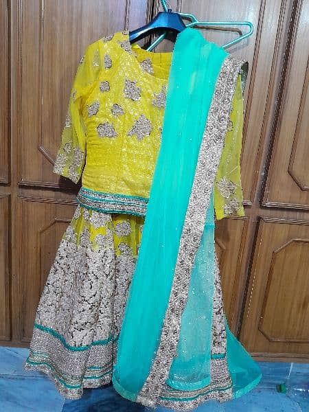 yellow gota work lehnga 3