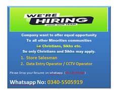 Sales Man & Data Entry Operator/CCTV Operator