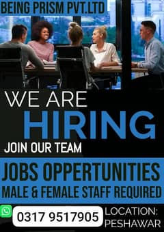 jobs.  | staff required | male and female ,jobs