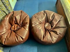 Leather bean bag pack of 2 (size XL)