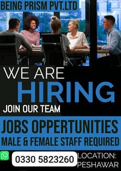 Jobs | Staff Required | Male & Female, Jobs