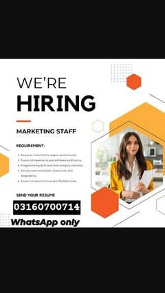 urgent hiring staff for office