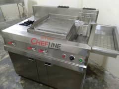 Combo machine fryer hotplate oven