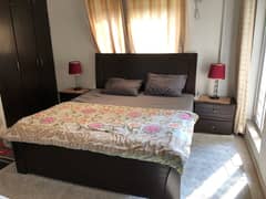 King Size Bed & 2 side tables & Mattress PKR 72,000