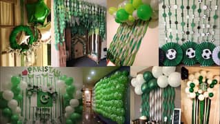 14 August Decor, Balloon Decor, Light Decor, dj sound, Jumping Castle