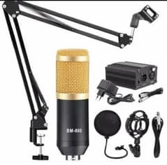 Bm800 professional microphone with 48v phantom power.
