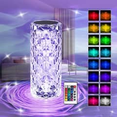 Crystal Diamond Table Lamp, 16 Color Changing Touch Lamp