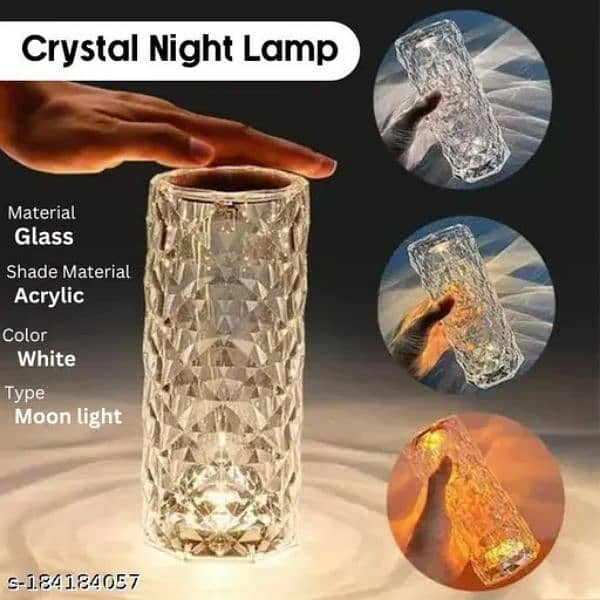 Crystal Diamond Table Lamp, 16 Color Changing Touch Lamp 1