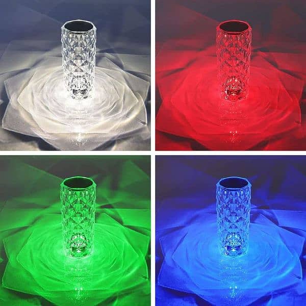 Crystal Diamond Table Lamp, 16 Color Changing Touch Lamp 2