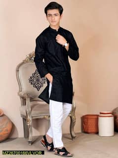 Boys Embroidered Cotton Kurta.   Delivery All Over Pakistan .