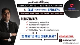 Virtual CFO Service for NTN Registration,Income Tax,Tax Consultant,FBR