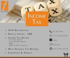 Sales Tax, Income Tax Return, Tax Consultant, FBR, Tax Filer, NTN