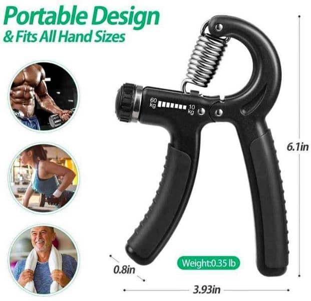 Adjustable Hand Grip Power Exerciser Forearm Wrst Strengthener Gripper 2