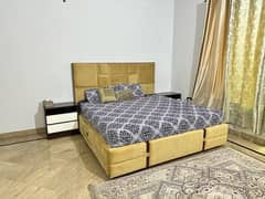 Elegant Bedroom Set - Bed, Side Tables, Chairs, and Dressing Table