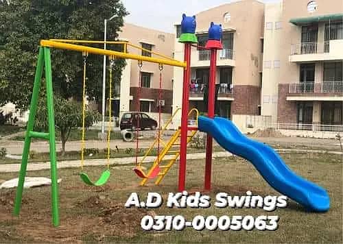 Kids Swings|Slides|Trampoline|Park Setup|PlayLand|Monkey bar|A. D swing 0