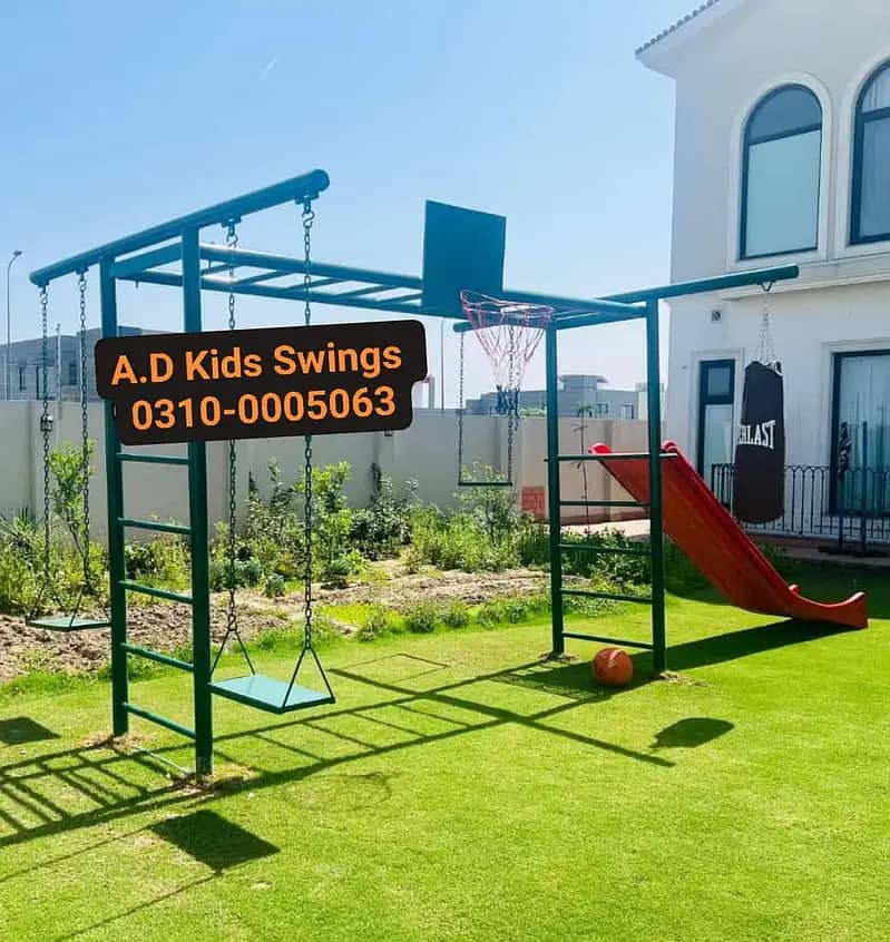 Kids Swings|Slides|Trampoline|Park Setup|PlayLand|Monkey bar|A. D swing 2