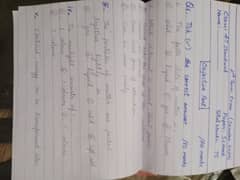 Hand written assignments work