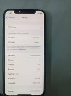 Iphone x 64gb Non PTA (B 85%) 10/10