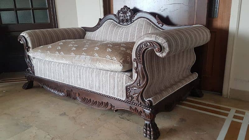 Large Sheesham Wood Sofa Set 2