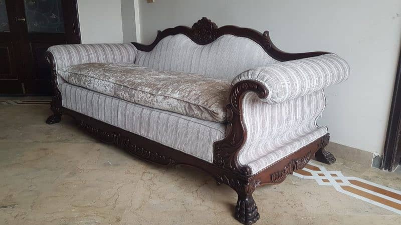 Large Sheesham Wood Sofa Set 3