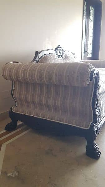 Large Sheesham Wood Sofa Set 6