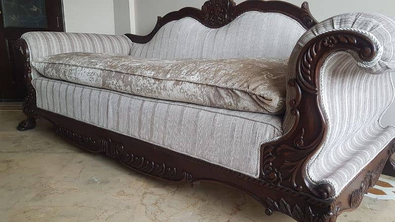 Large Sheesham Wood Sofa Set 7