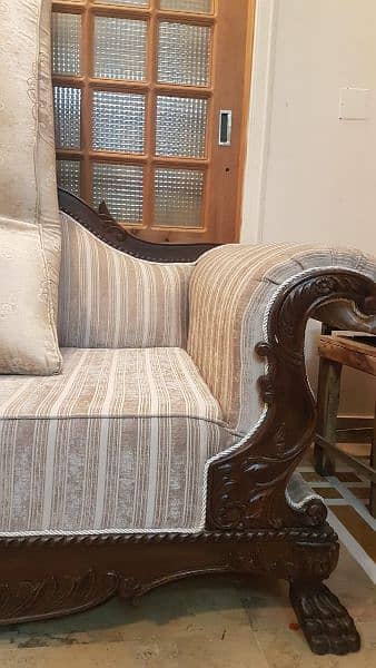 Large Sheesham Wood Sofa Set 9