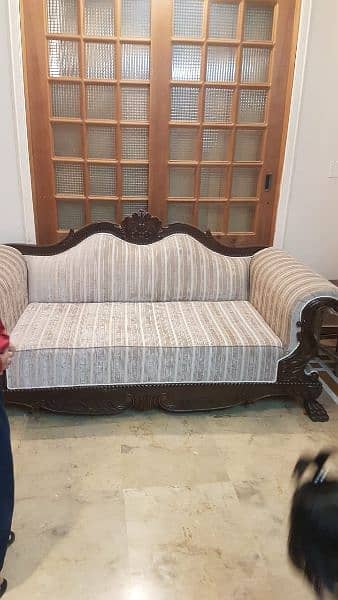 Large Sheesham Wood Sofa Set 10