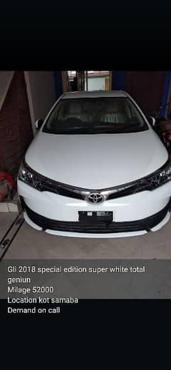 Toyota Corolla GLI 2018 super White spashal edition Total original