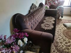 Dark Brown beautiful Sofa Set 5 seater