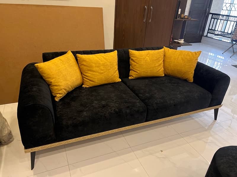 luxury sofa/ 3 seater sofa plus stools only 2