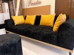 luxury sofa/ 3 seater sofa plus stools only 0