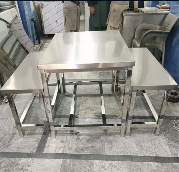 dining table SS one quality 201 grade J1 44"+30"=30" 1