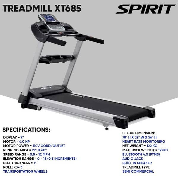 spirit usa  Sami commercial treadmill gym and fitness machine 1