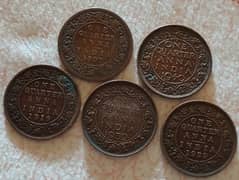 100 year Old, Antique Indo-Pak Sub Continental Coins (1 coin Rs. 200)