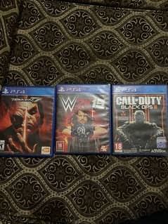 ps4 games tekken 7 w2k19 and uncharted god pf war  very good price