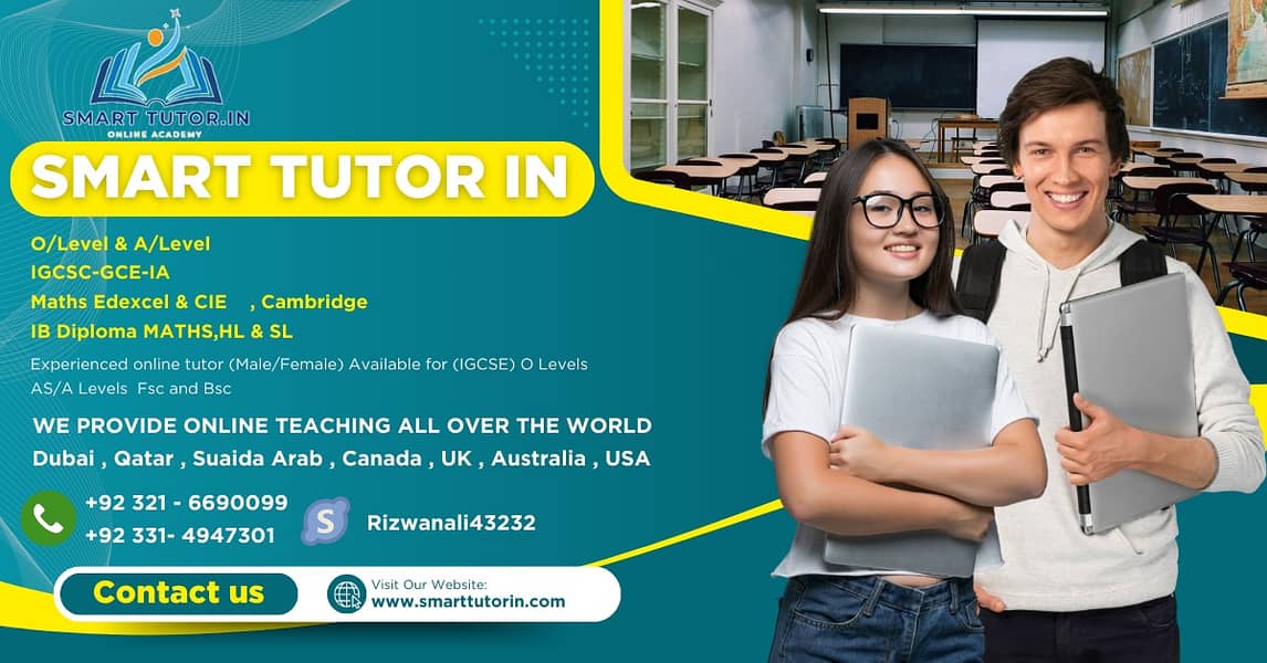 Online Tutors Available for( IGCSE) O levels AS/A levels CIA/Edexcel 0