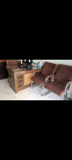 3  chairs brown color good condition